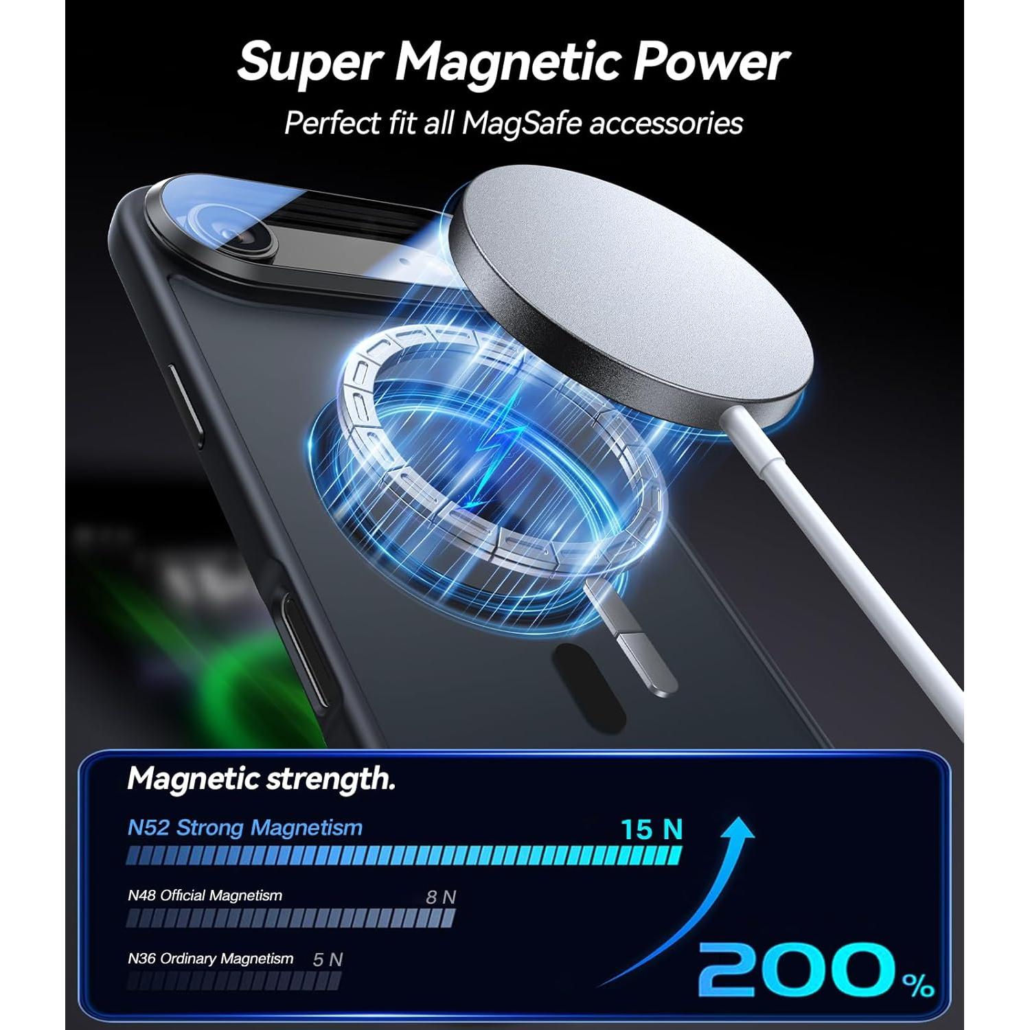 Funda Protectora VOFATA para iPhone 17 Air, Negro, 10FT