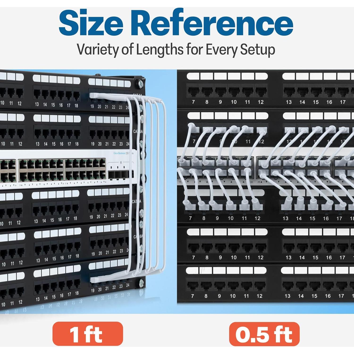 Cables de Parcheo Ethernet Cat6a Everest 0.61m Paquete de 10