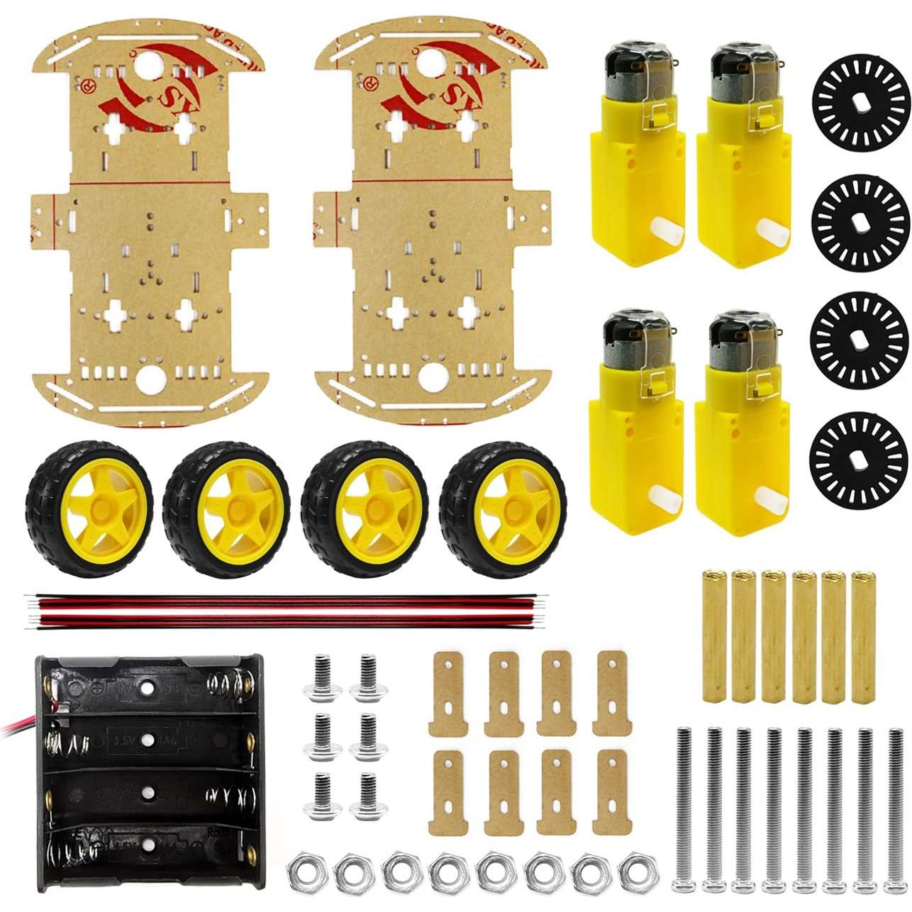 Kit Chasis Coche Robot Inteligente DIY The Perseids 27x16.8cm