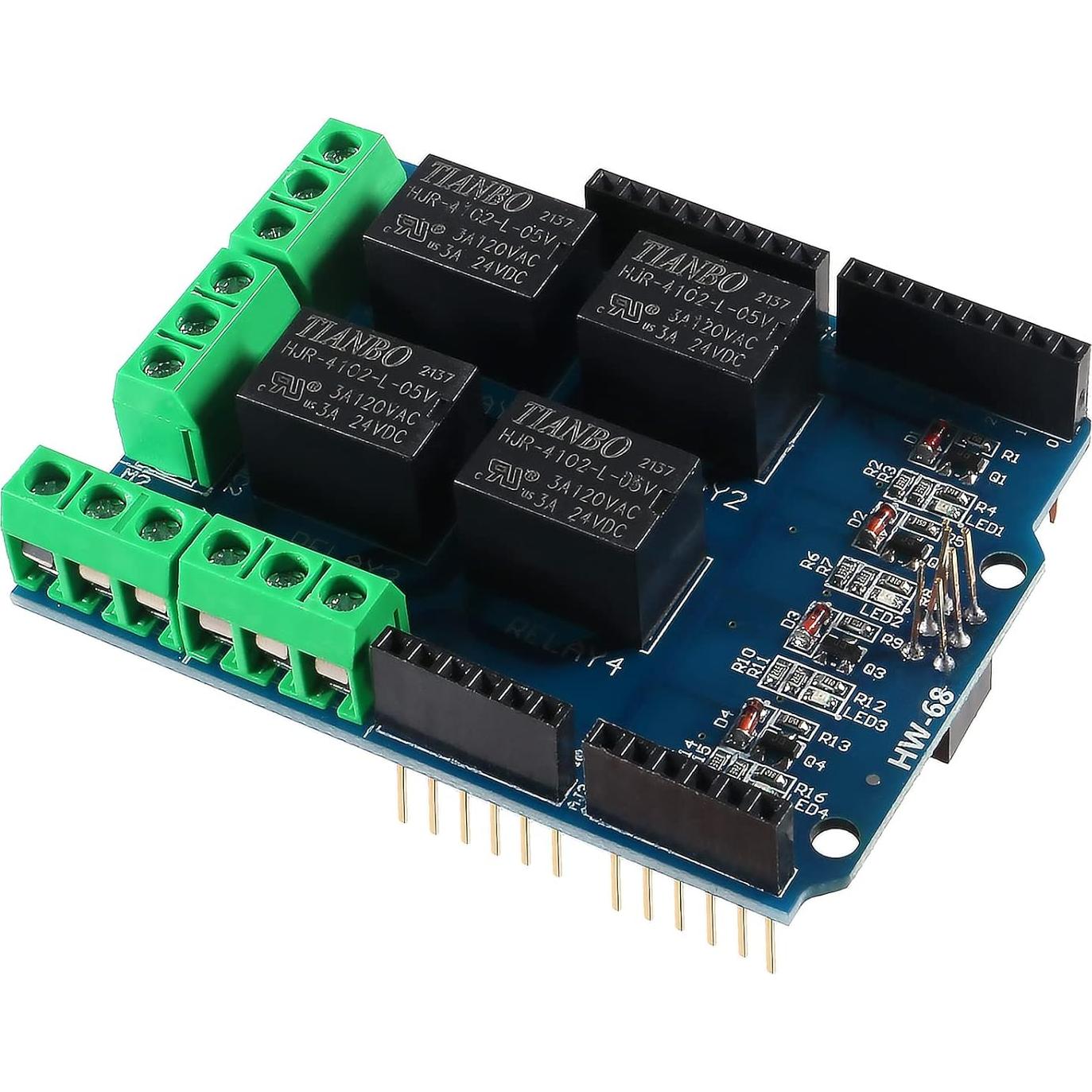 Módulo Relé Cuádruple 5V AITIAO - 3 Piezas, Control de 4 Canales