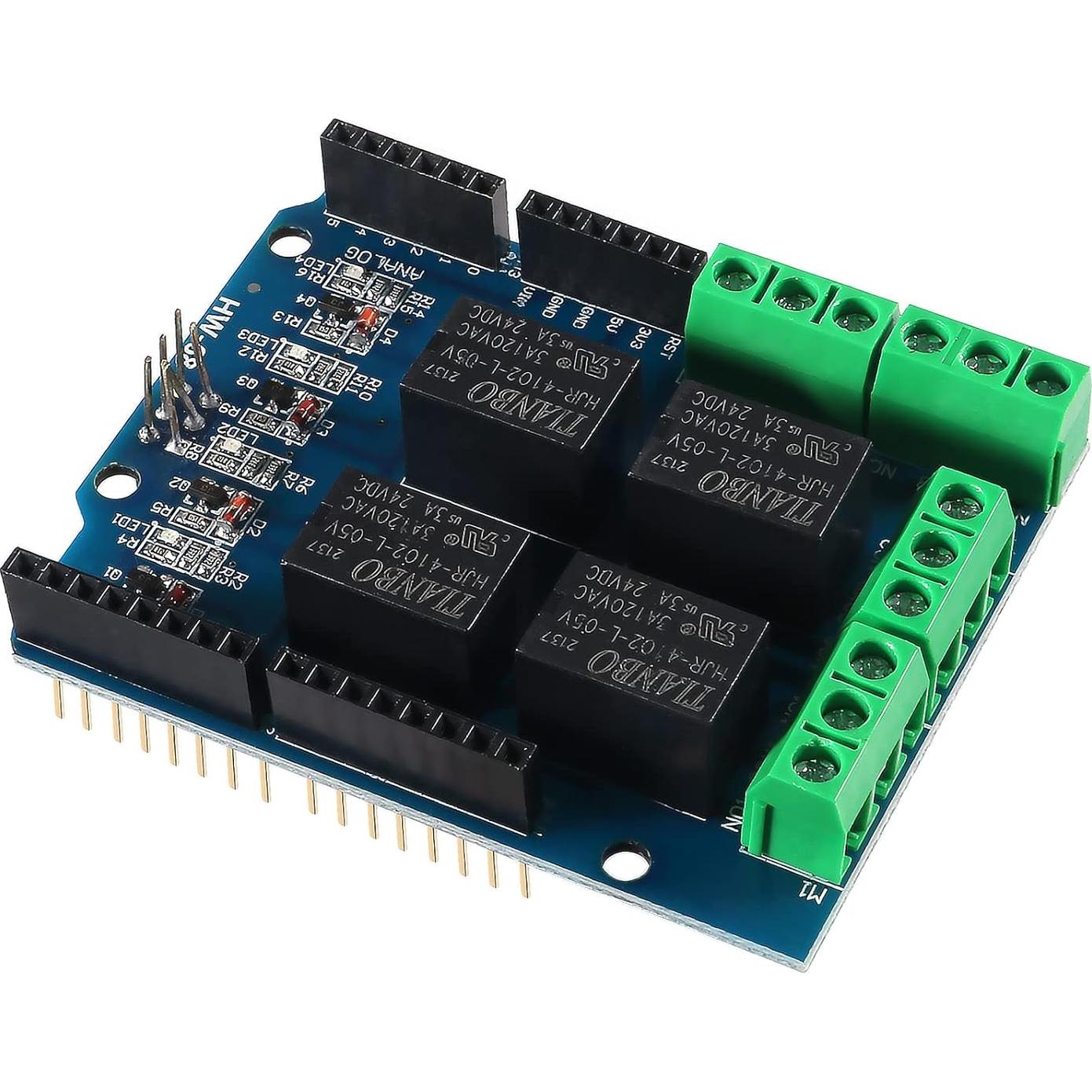 Módulo Relé Cuádruple 5V AITIAO - 3 Piezas, Control de 4 Canales
