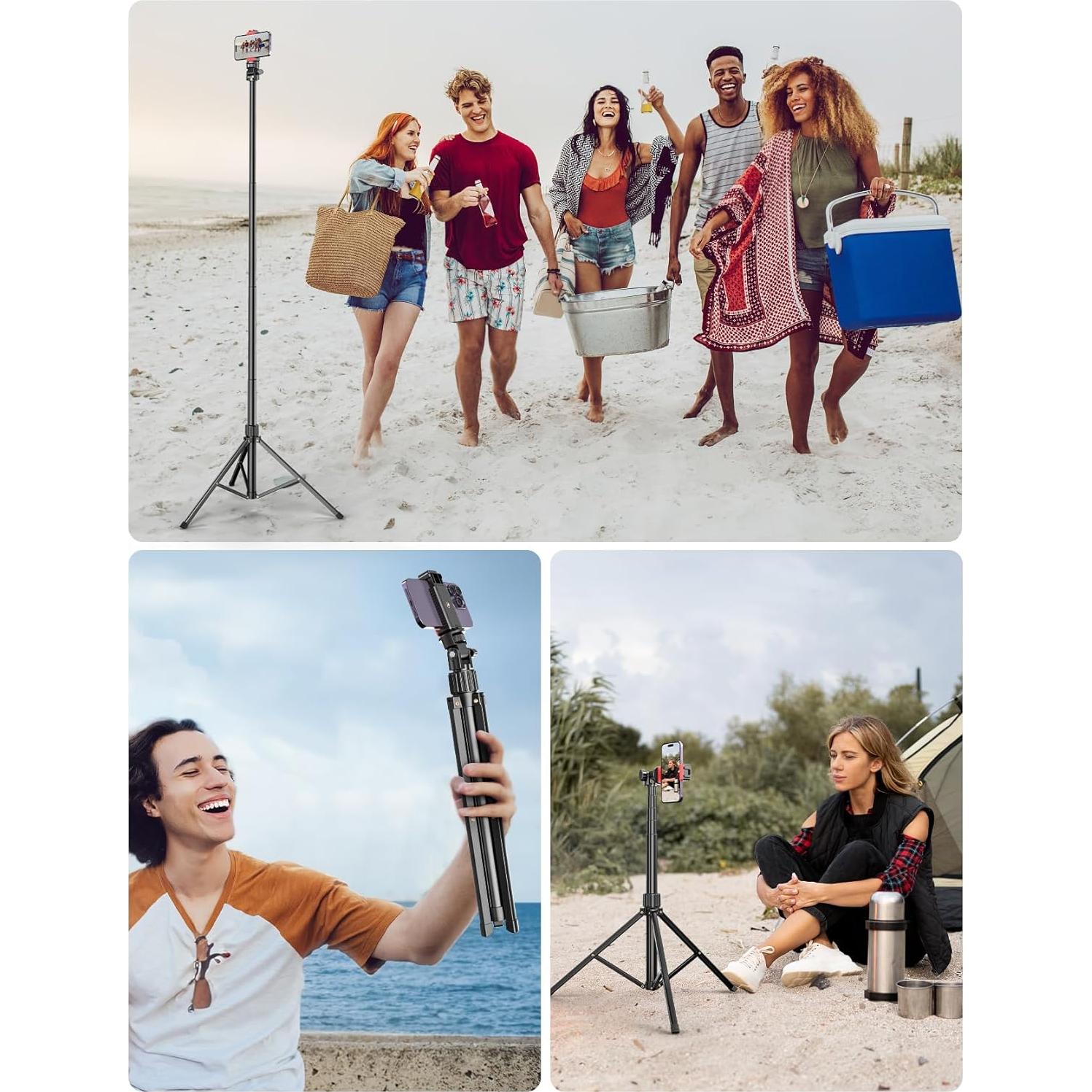 Tripode Pnitri para Teléfono 180cm Aluminio Control Remoto