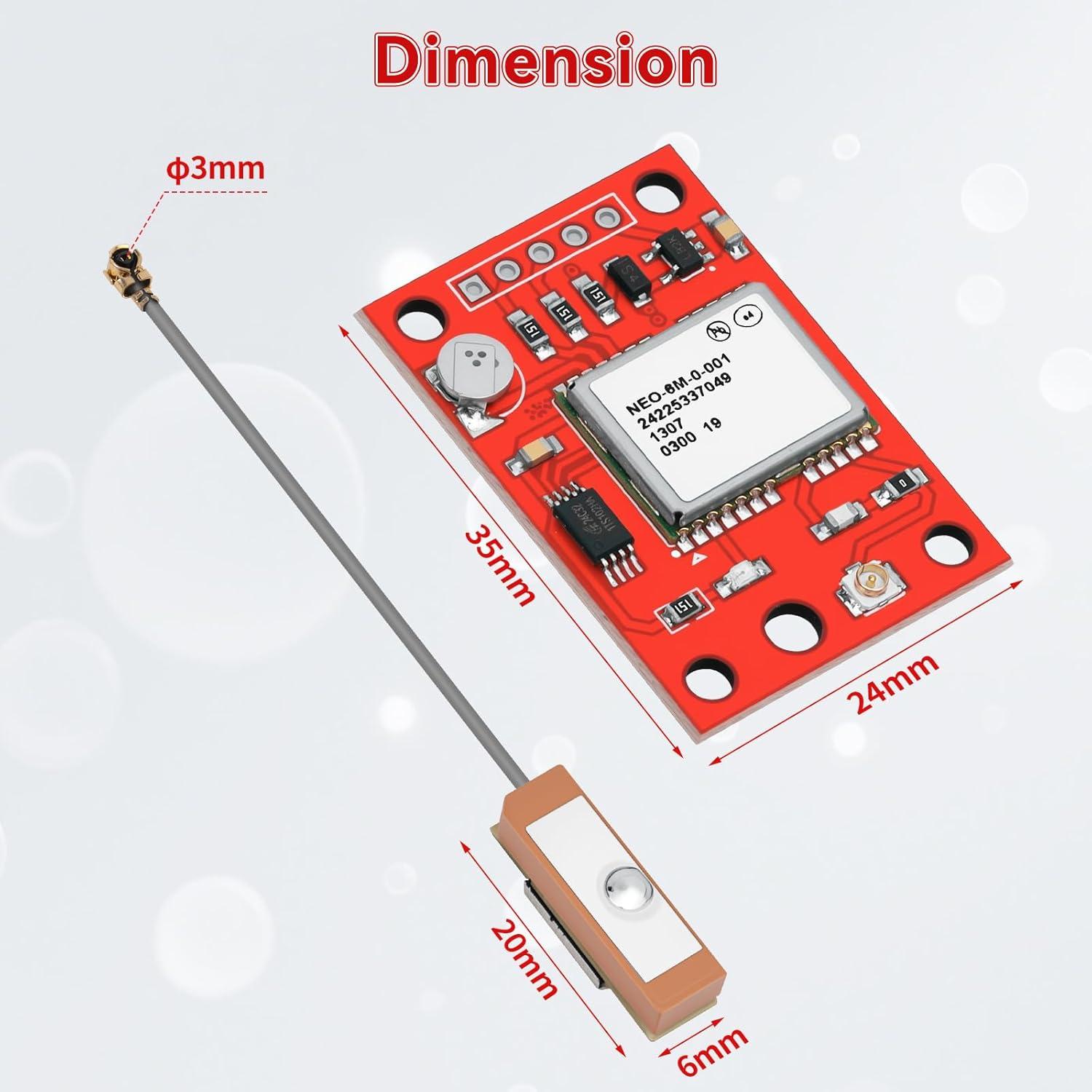Módulo GPS GY-NEO-6MV2 Meshnology - 4 Piezas con Antena Cerámica
