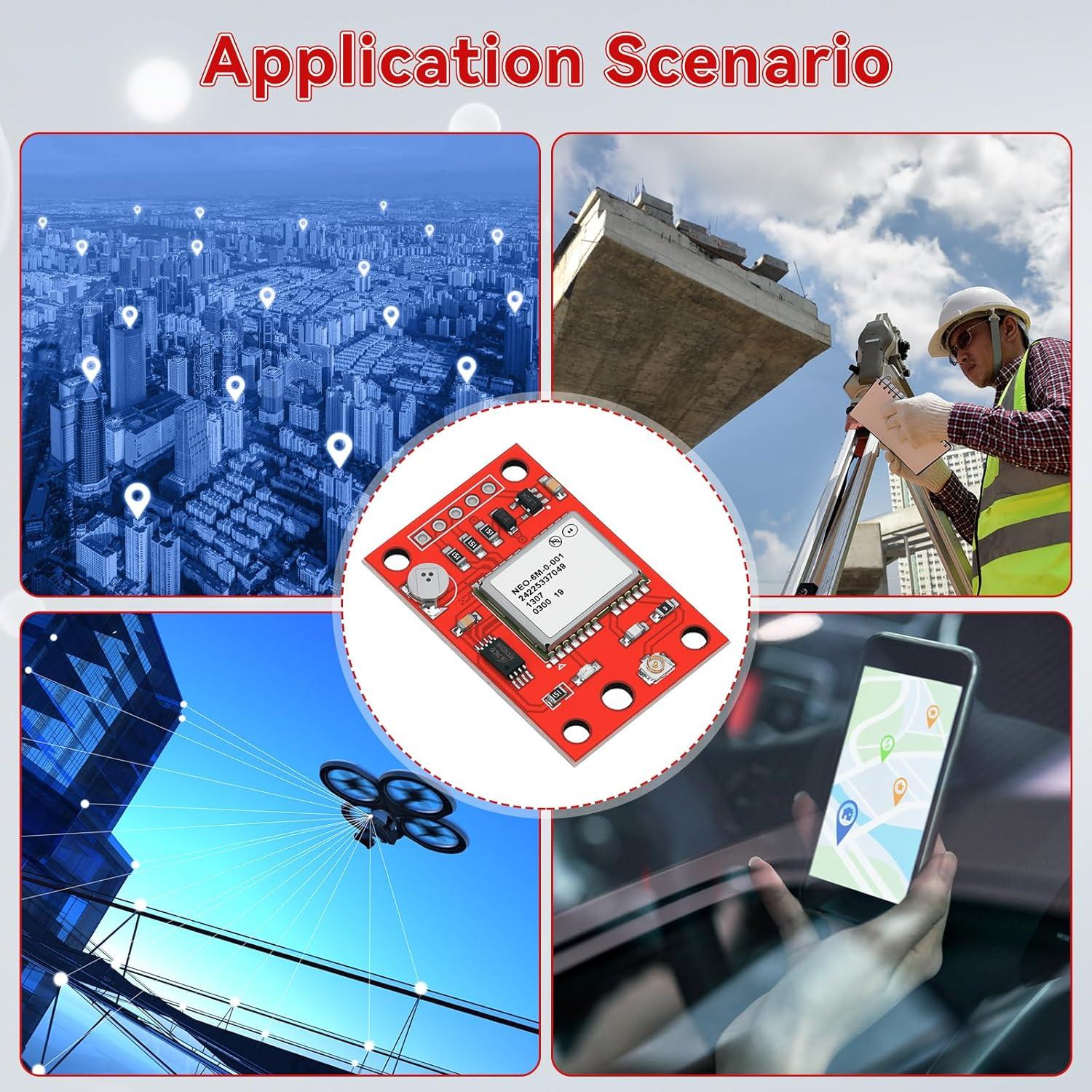 Módulo GPS GY-NEO-6MV2 Meshnology - 4 Piezas con Antena Cerámica