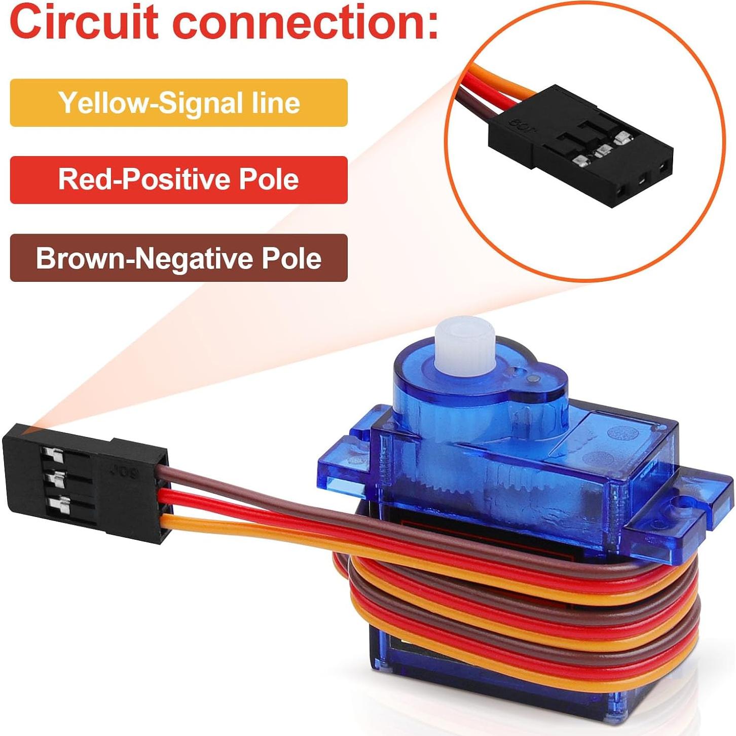 4 Piezas Servo Micro SG90 9g Deegoo-FPV para Robots y Modelos