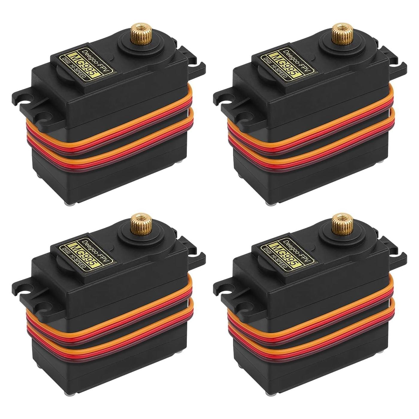 Paquete de 4 Servomotores Deegoo-FPV MG995 180° Torque 13kg