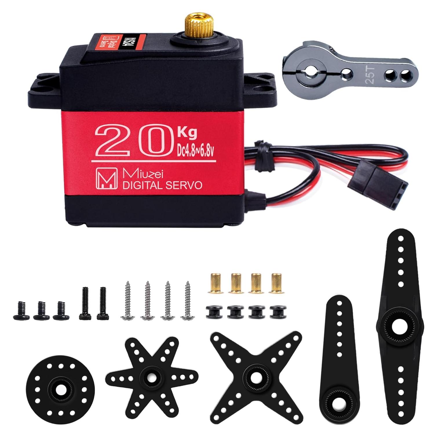Servo Motor Digital Miuzei 20KG 270° Impermeable para RC