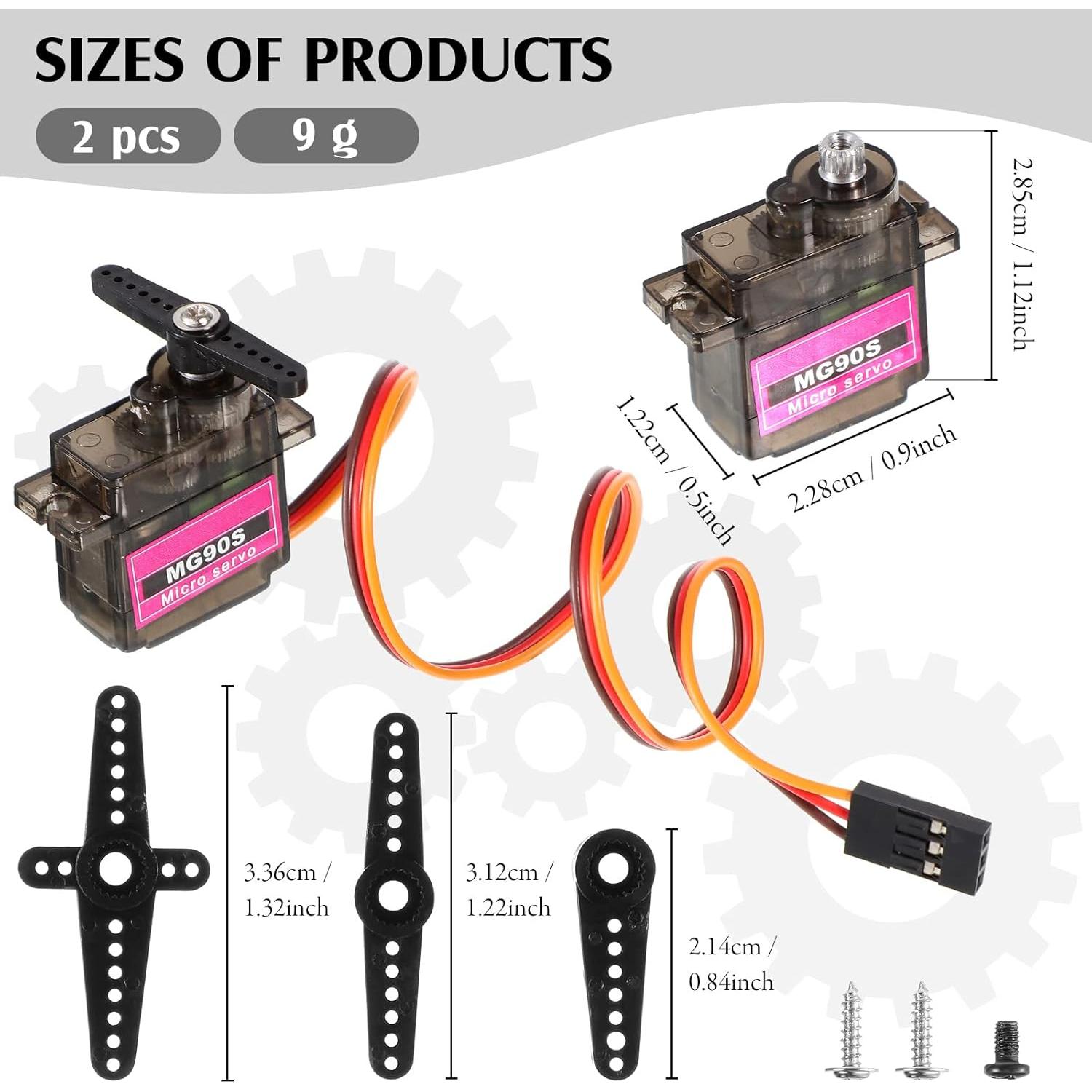 2 Servos Micro MG90S 9g Metal para Robots y Modelos RC