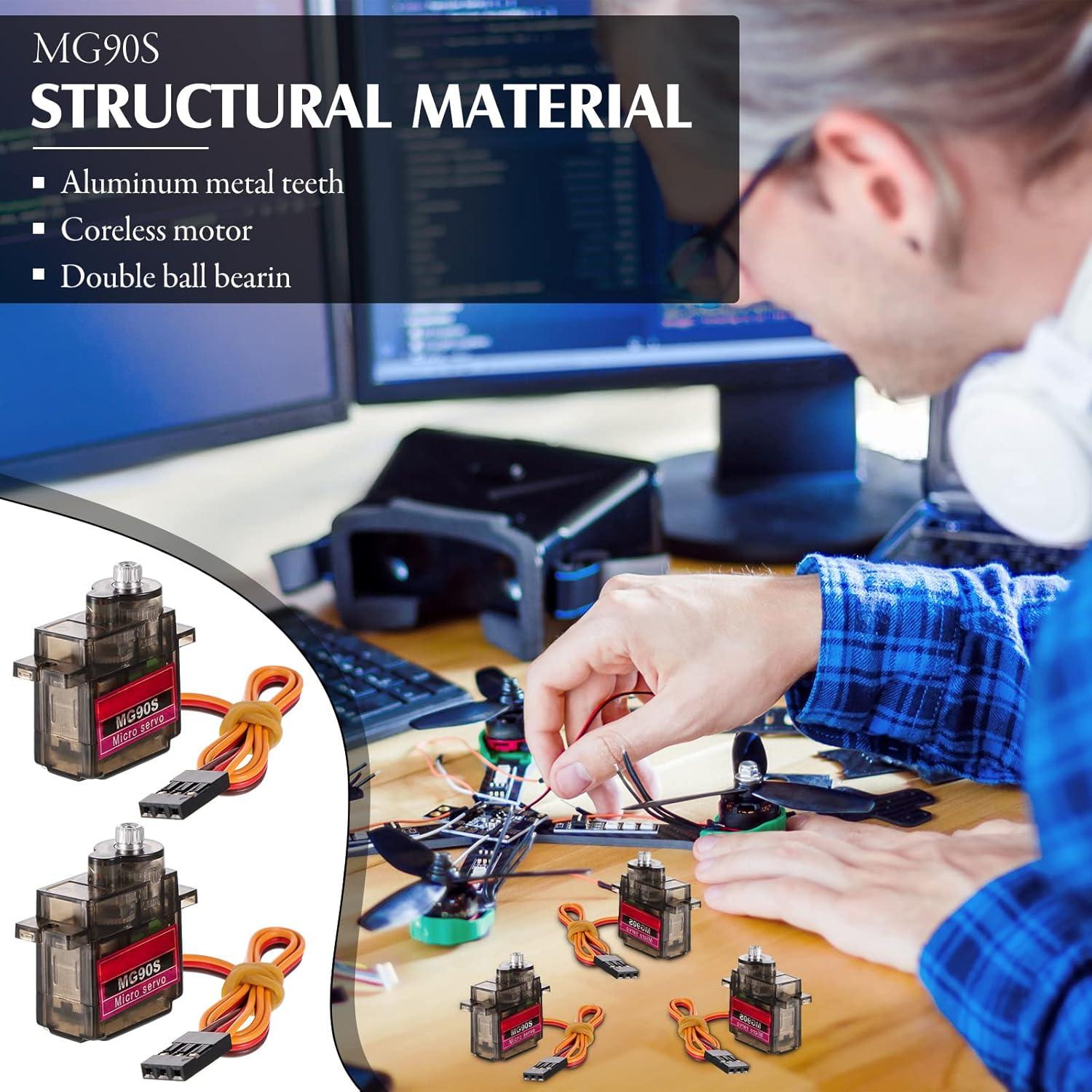 2 Servos Micro MG90S 9g Metal para Robots y Modelos RC