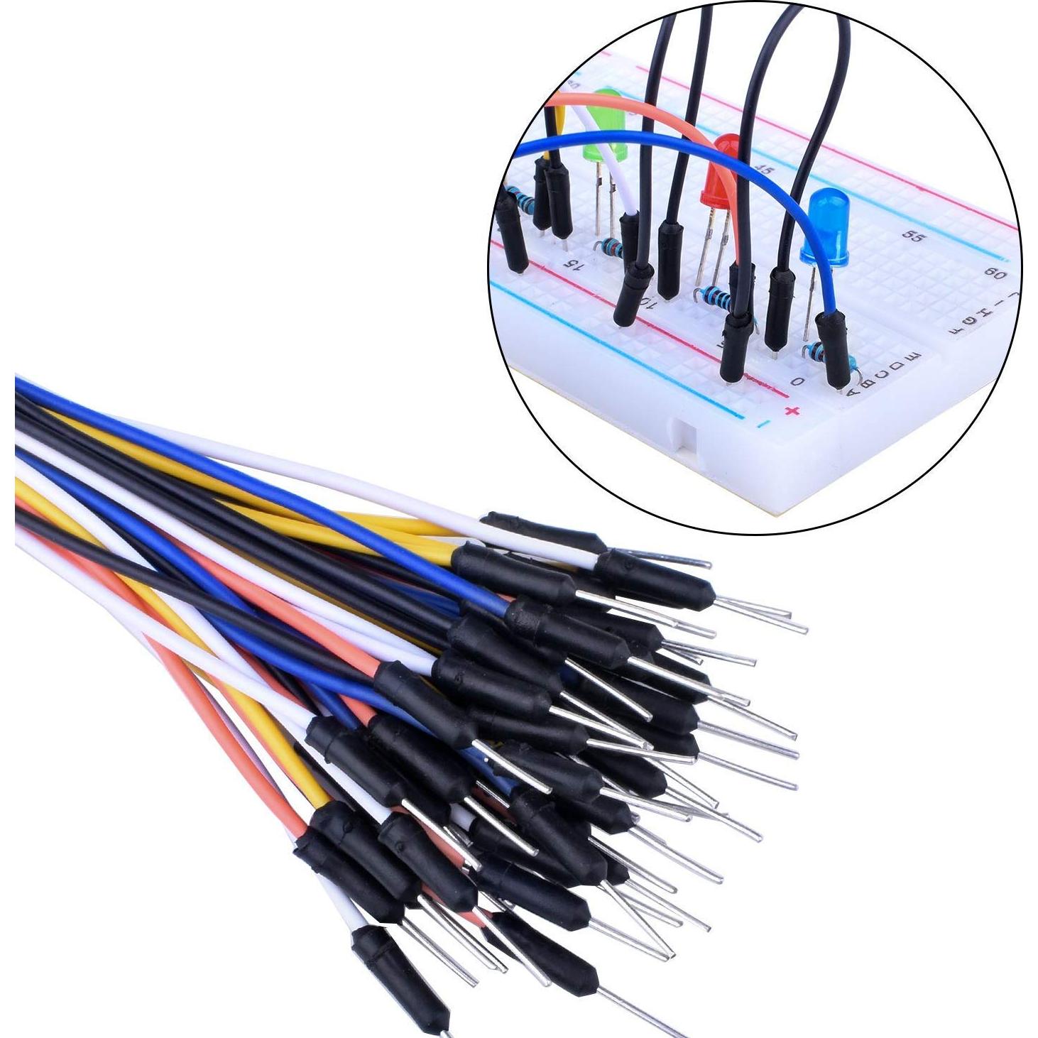 Conjunto de 65 Cables Multicolores HiLetgo para Breadboard