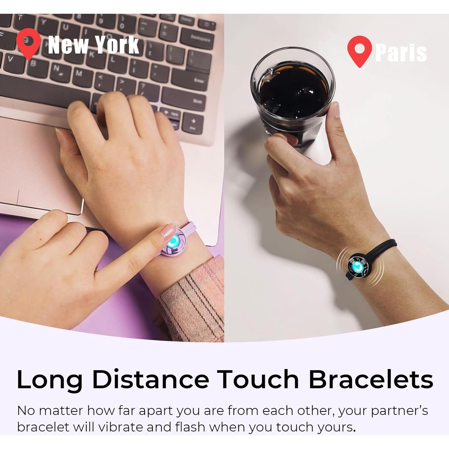 Pulseras de Toque a Distancia TOTWOO - Regalos para Relaciones