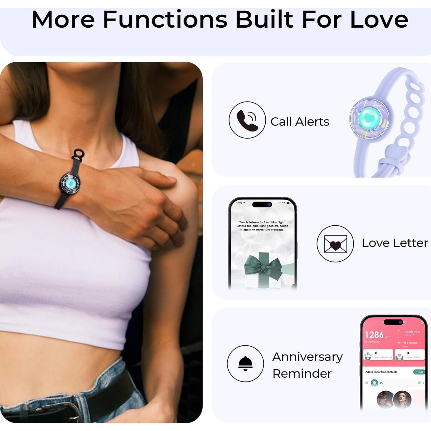 Pulseras de Toque a Distancia TOTWOO - Regalos para Relaciones