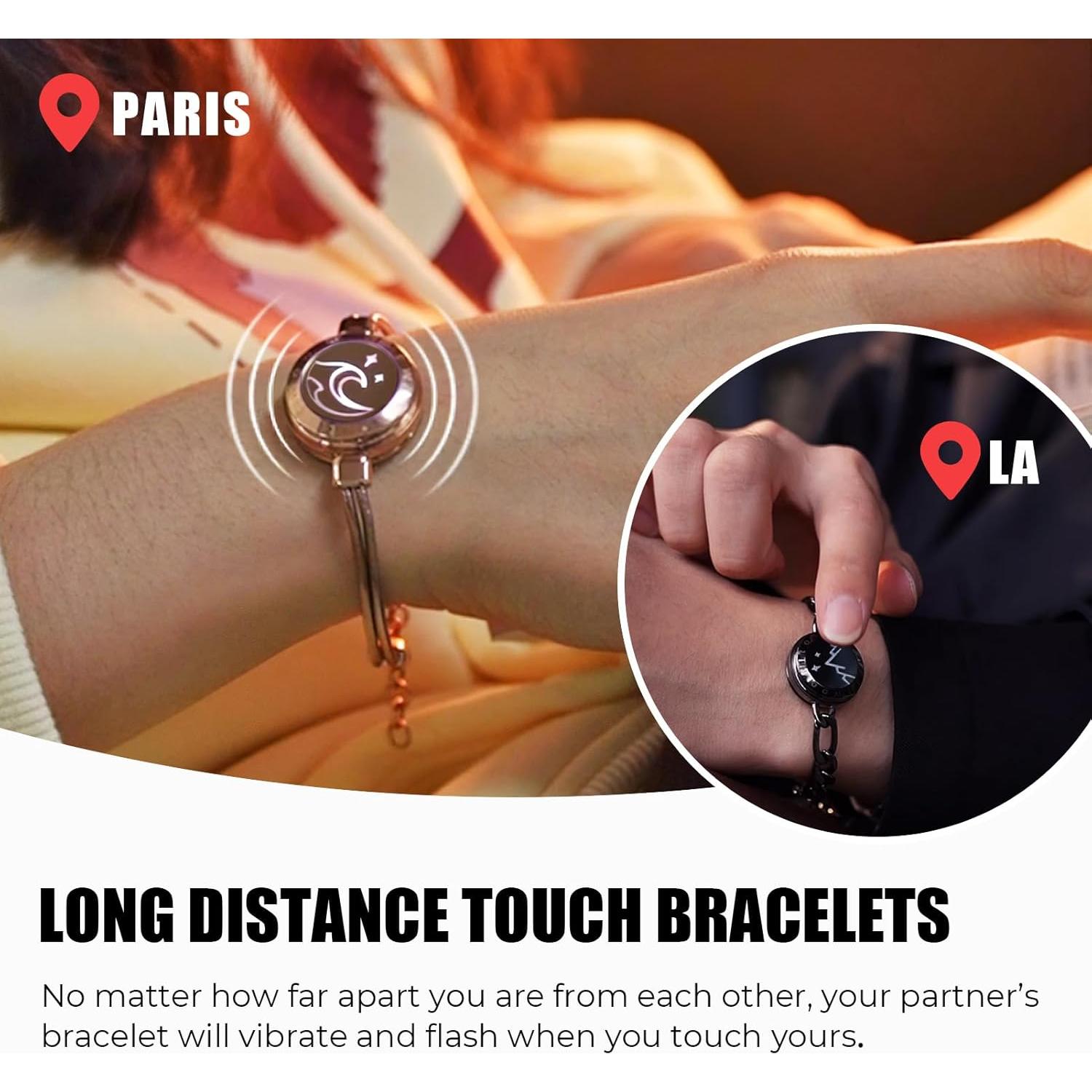 Pulseras Táctiles TOTWOO para Parejas - Amor a Distancia