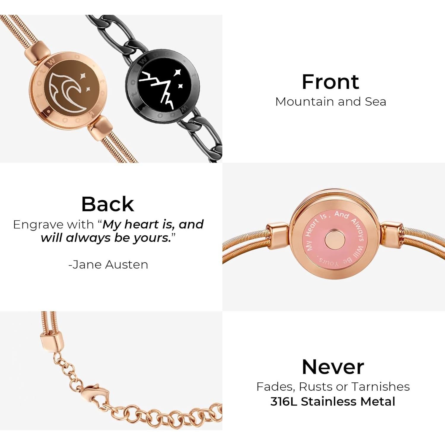 Pulseras Táctiles TOTWOO para Parejas - Amor a Distancia