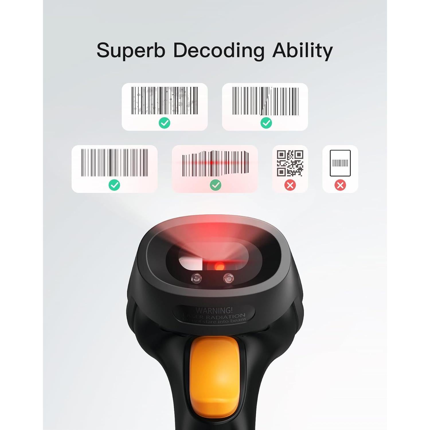 Escáner de Código de Barras Inateck BCST-60 Inalámbrico 35M