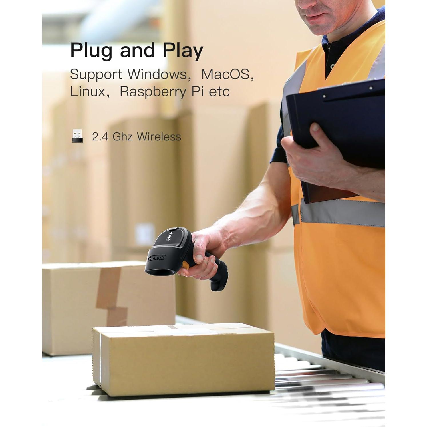 Escáner de Código de Barras Inateck BCST-60 Inalámbrico 35M