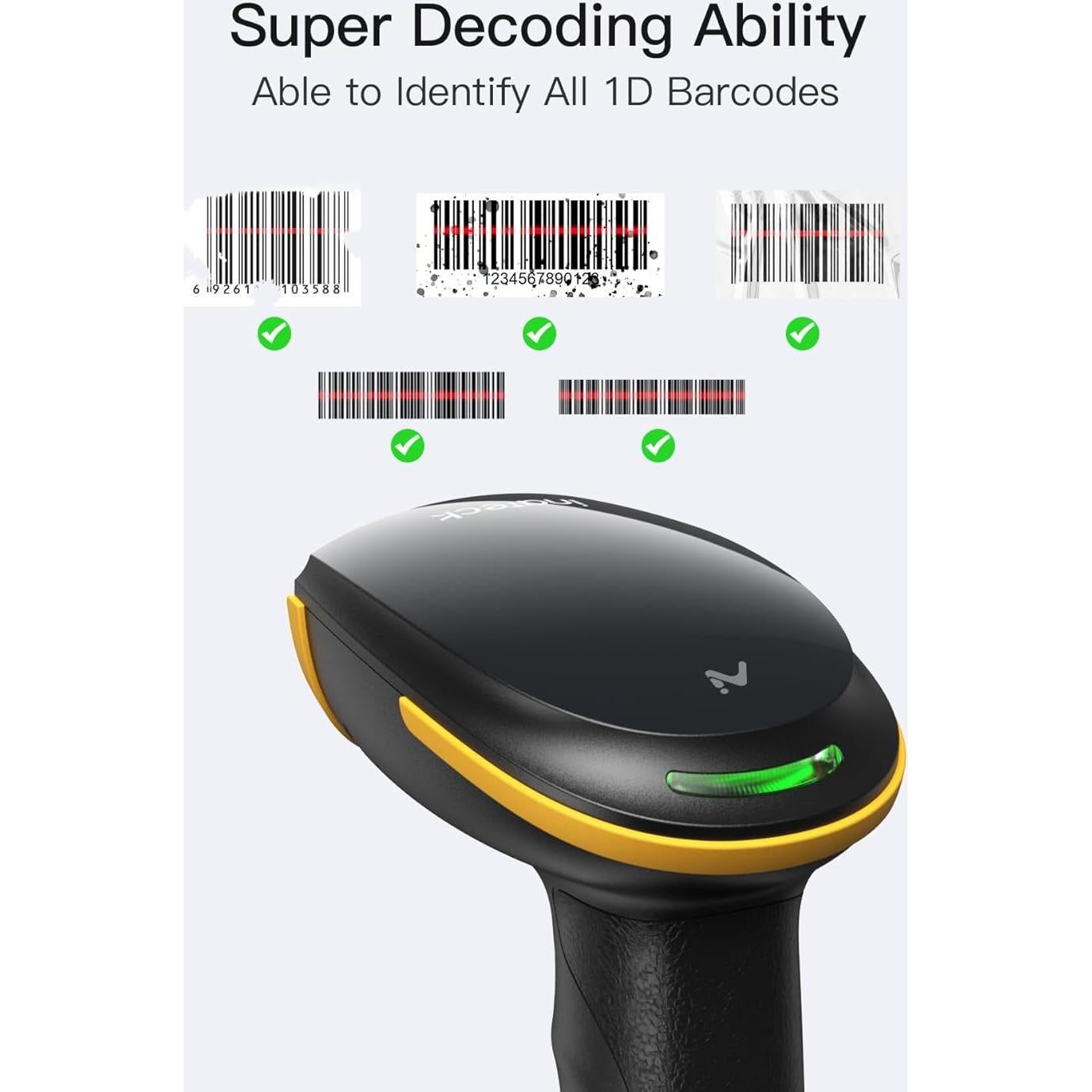 Escáner de Código de Barras Inateck BCST-21 AI Inalámbrico