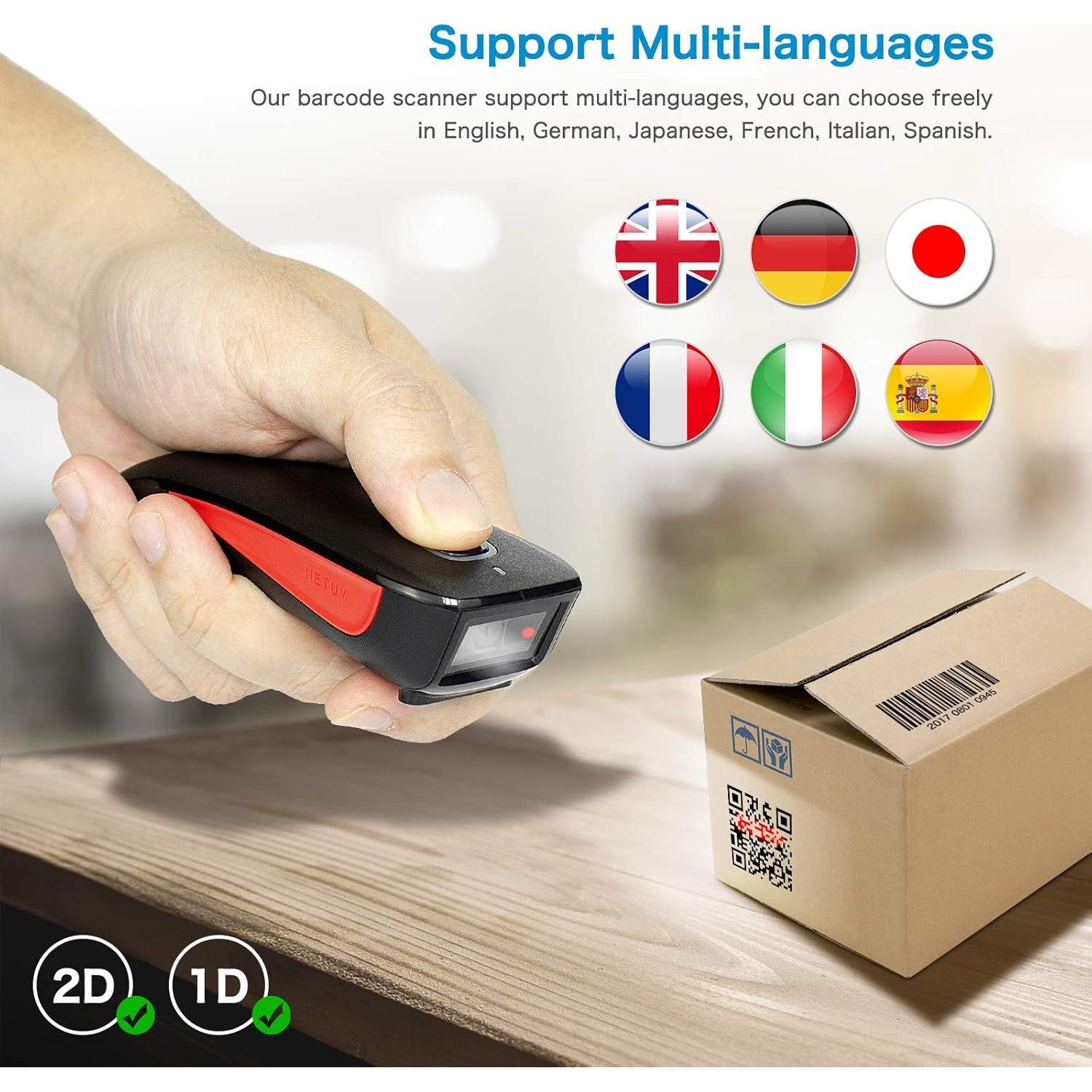 Escáner de Códigos de Barras NETUM C990 Mini 2D Bluetooth