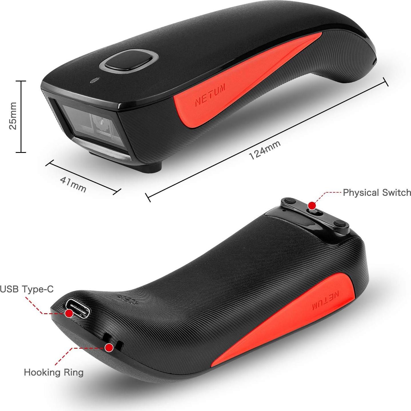 Escáner de Códigos de Barras NETUM C990 Mini 2D Bluetooth