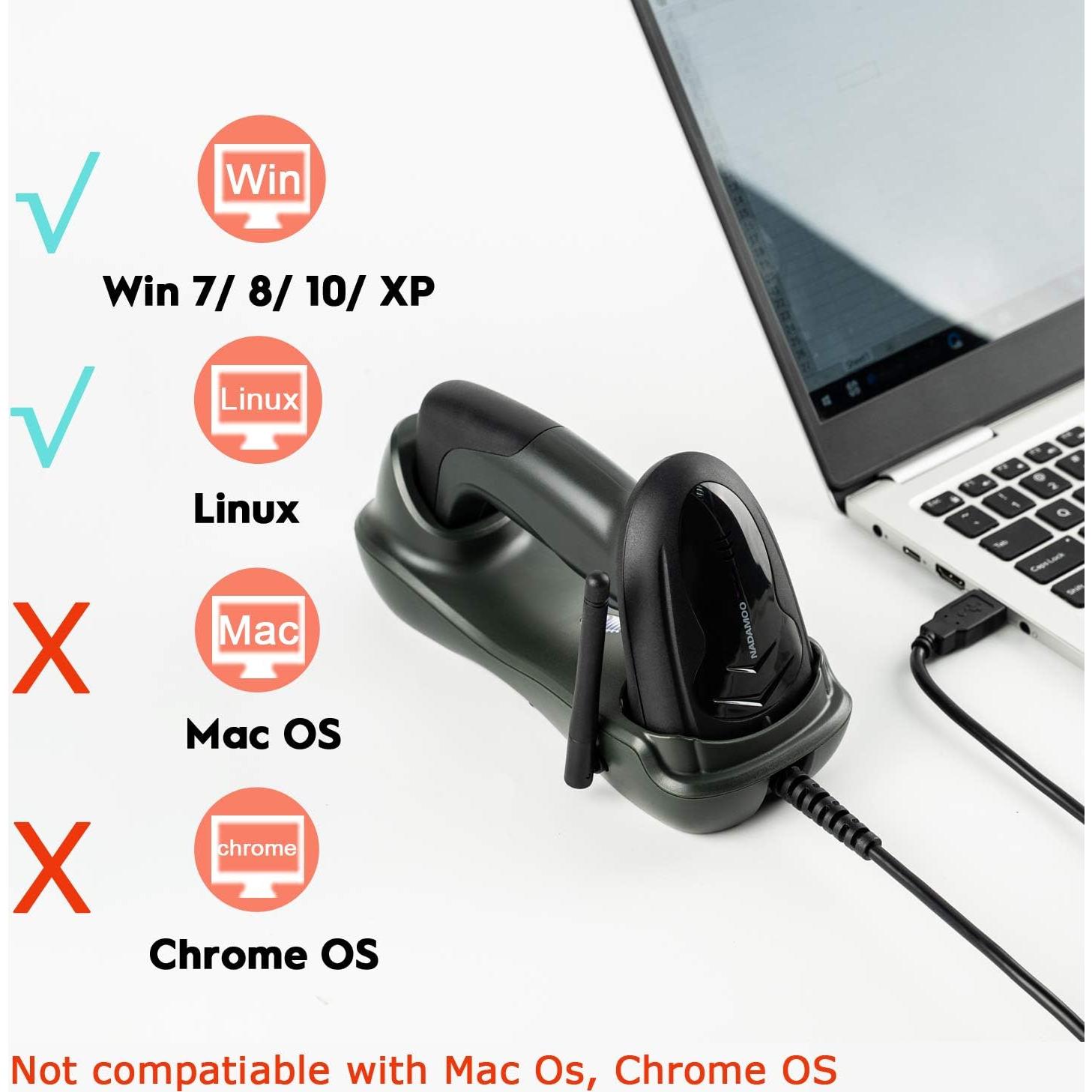 Escáner de Código de Barras Inalámbrico NADAMOO Y-5300 1D USB