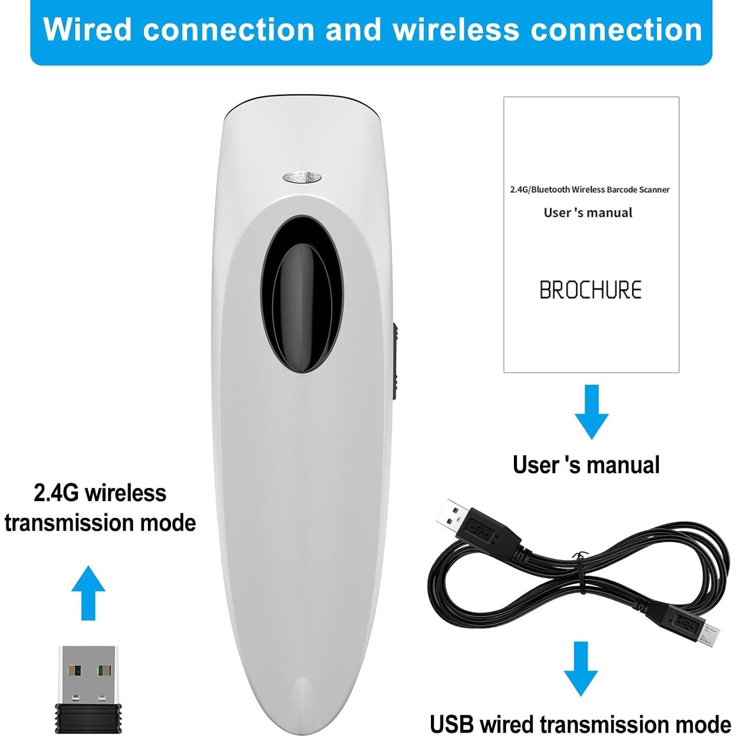 Escáner de Código de Barras 2D Alacrity Inalámbrico Bluetooth