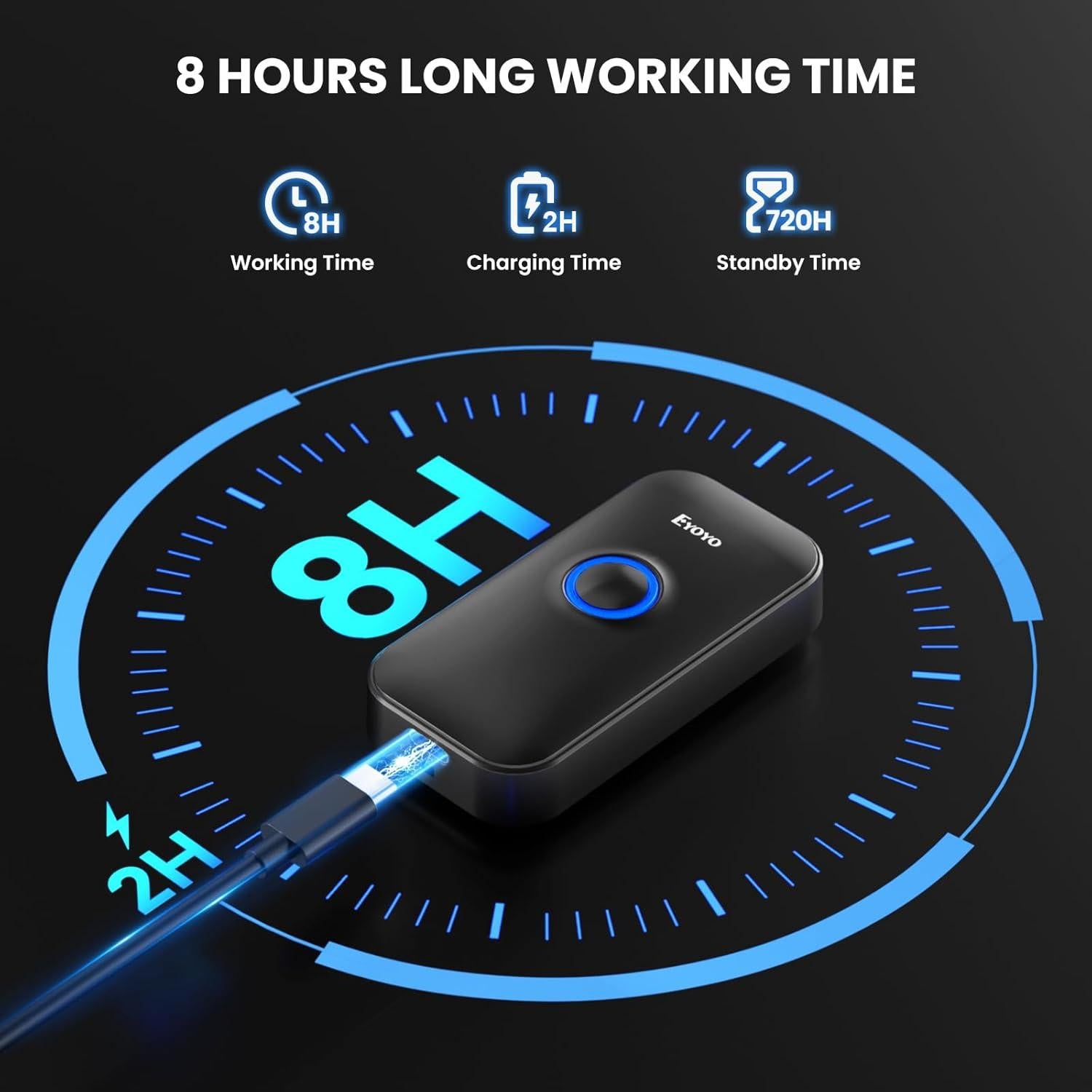 Escáner de Código de Barras Bluetooth Eyoyo 1D Mini 35g