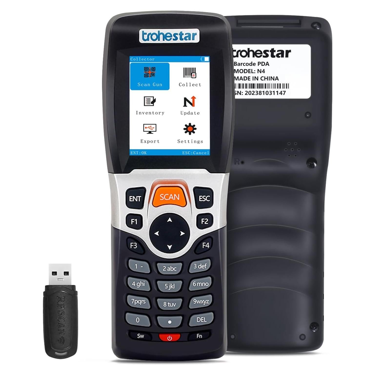 Escáner de Código de Barras Inalámbrico Trohestar N4-2D Azul