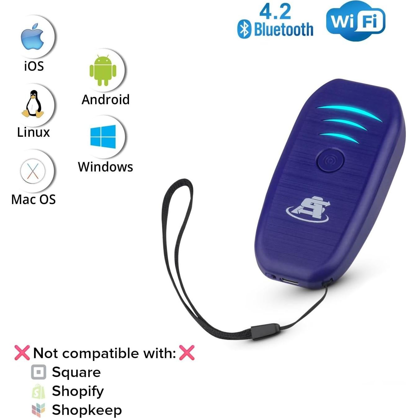 Escáner de Código de Barras Mini Inalámbrico ScanAvenger 1D