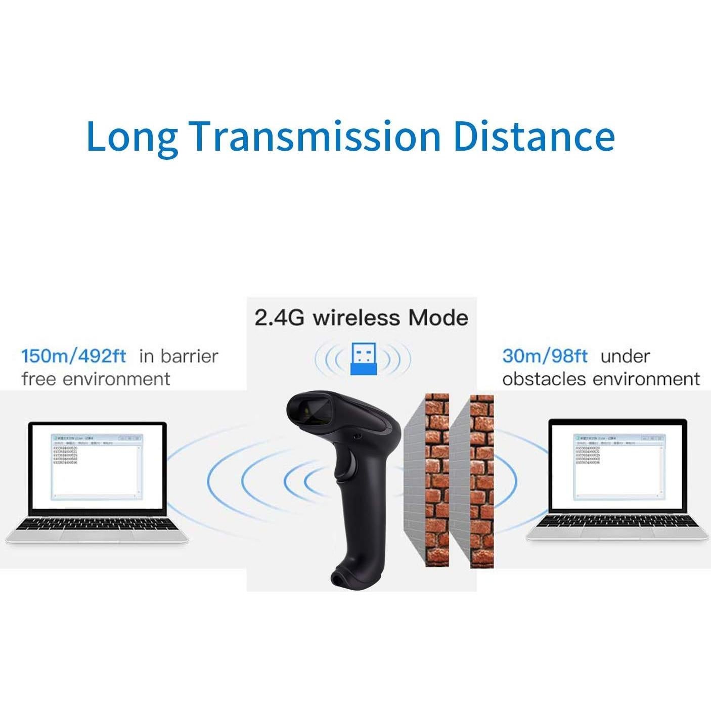 Escáner de Código de Barras Inalámbrico Alacrity 2D 1D USB