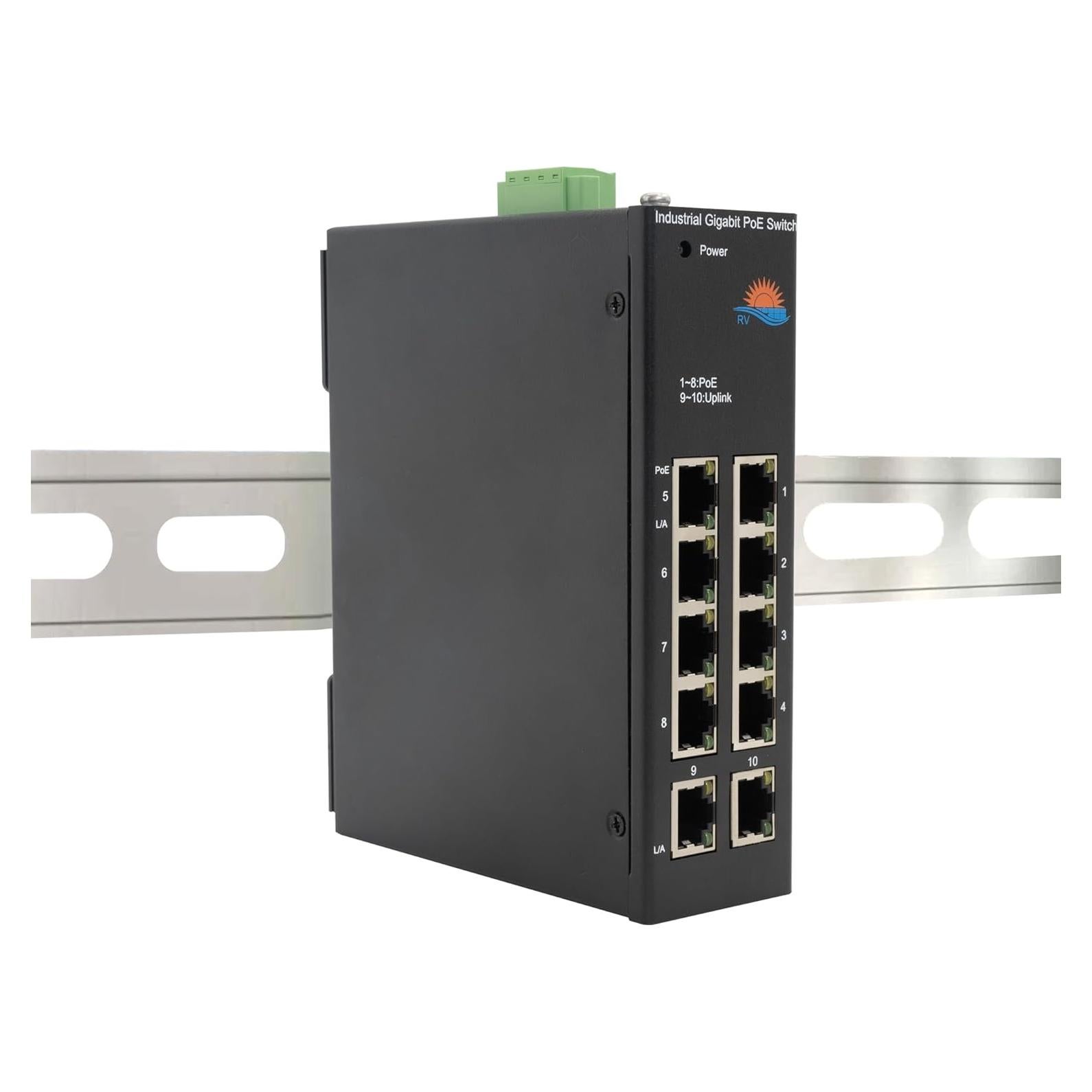 Conmutador PoE Solar Gigabit LIFEPOE 10 Puertos 30W 120W