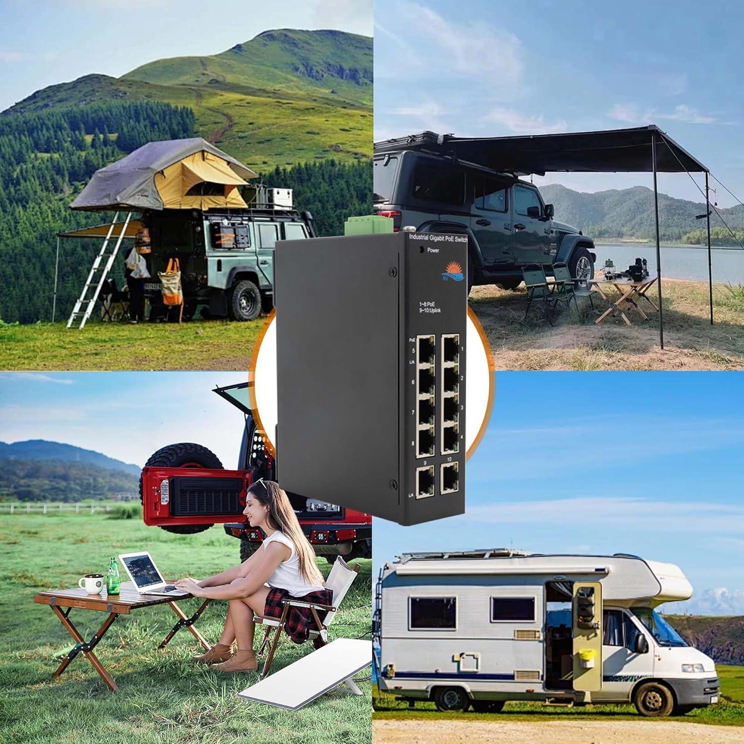 Conmutador PoE Solar Gigabit LIFEPOE 10 Puertos 30W 120W