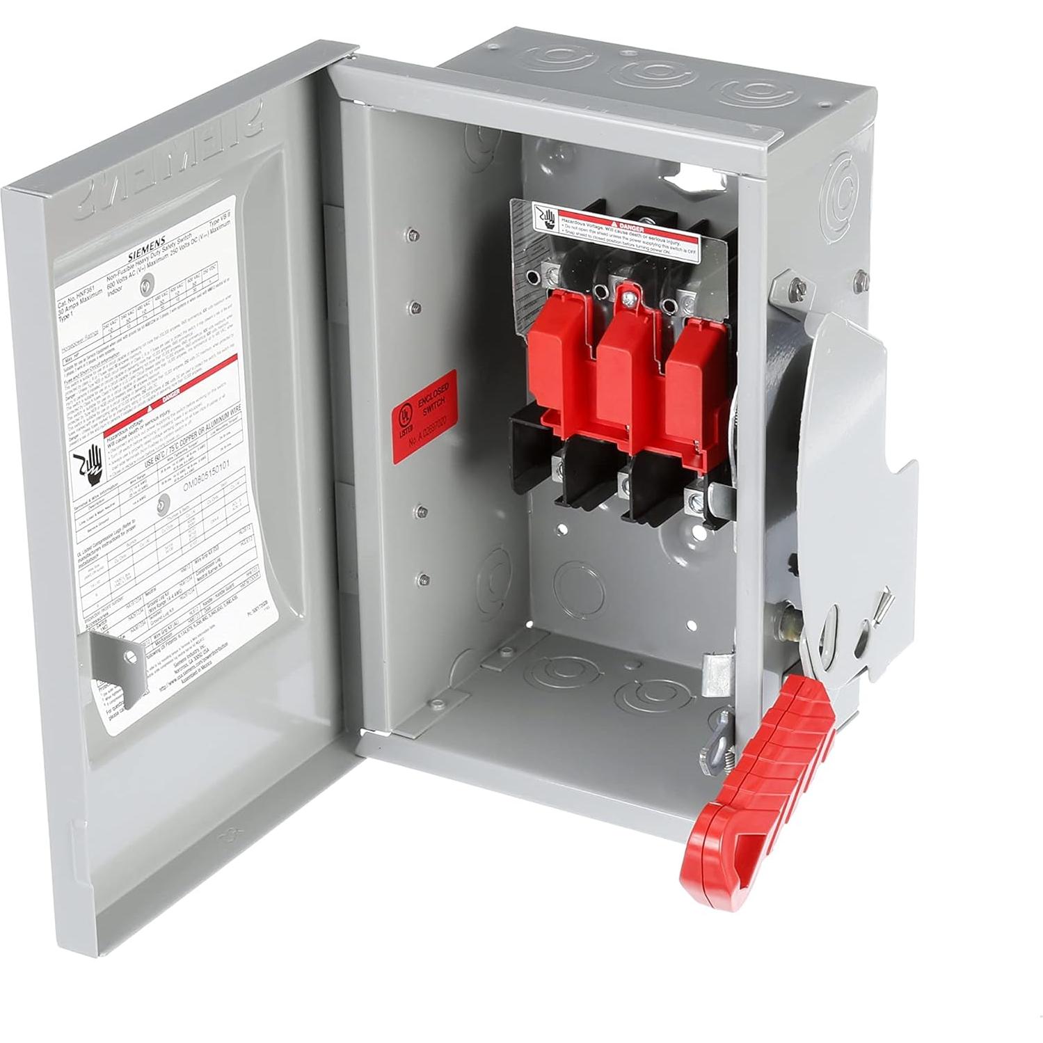 Interruptor de Seguridad Siemens HNF361 30A 3 Polo 600V No Fusible