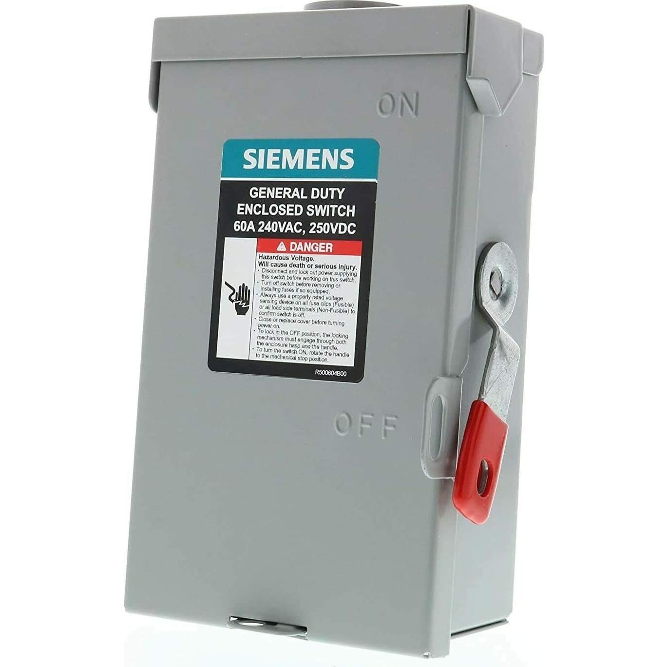 Interruptor de Seguridad Siemens GF222NRA 60A 240V Fusible