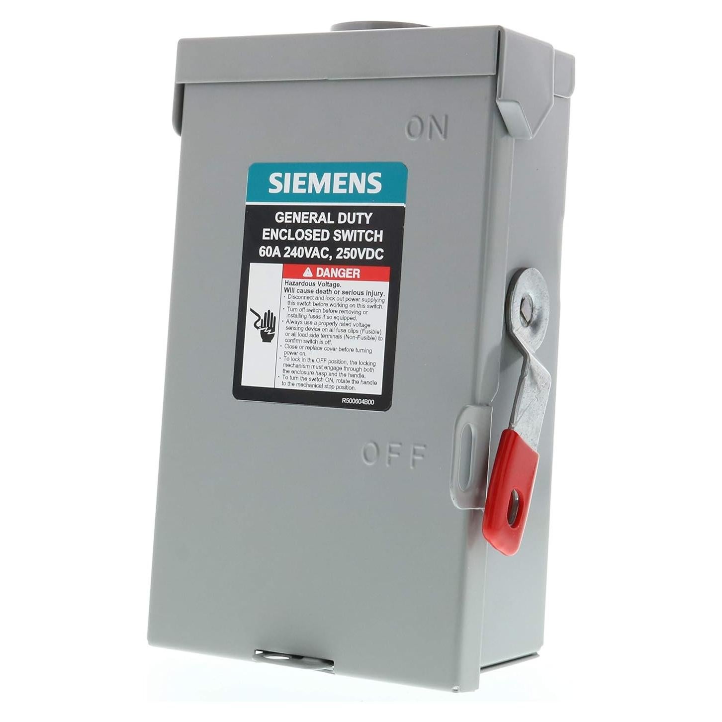 Interruptor de Seguridad SIEMENS 60A 240V No Fusible Compacto