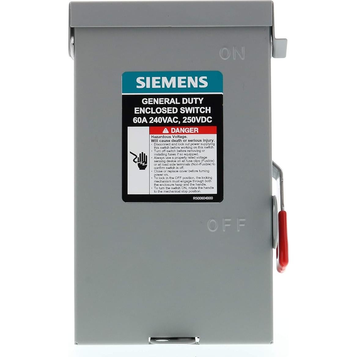 Interruptor de Seguridad Siemens GNF322A 60A 240V No Fusible
