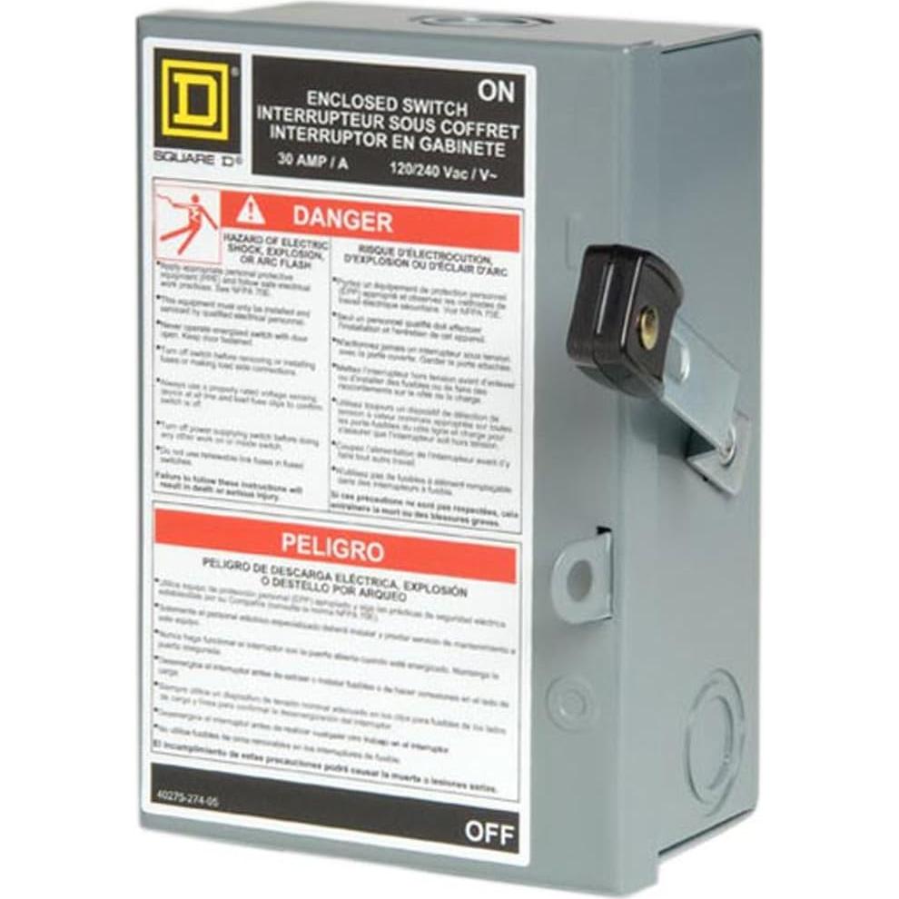 Interruptor de Seguridad Fusible Square D L211N 30A 120/240V