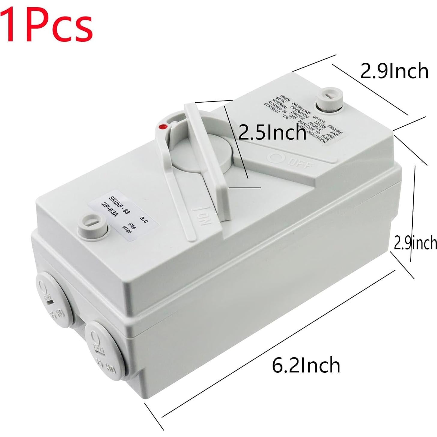 Interruptor de Desconexión de Motor Antrader 63A 220V IP66