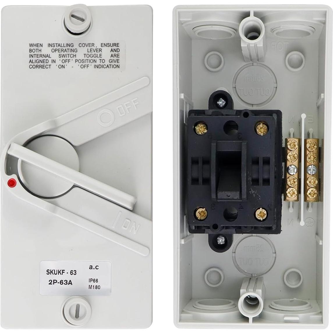 Interruptor de Desconexión de Motor Antrader 63A 220V IP66