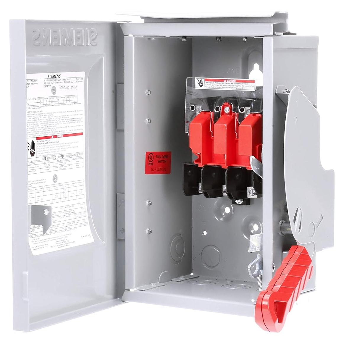 Interruptor de Seguridad Siemens HNF361R 30A 3 Polo 600V No Fusible