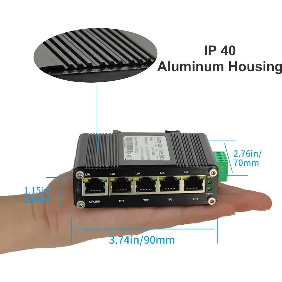 Switch Ethernet Industrial 5 Puertos Centopto Cent-S-005 10/100/1000Mbps