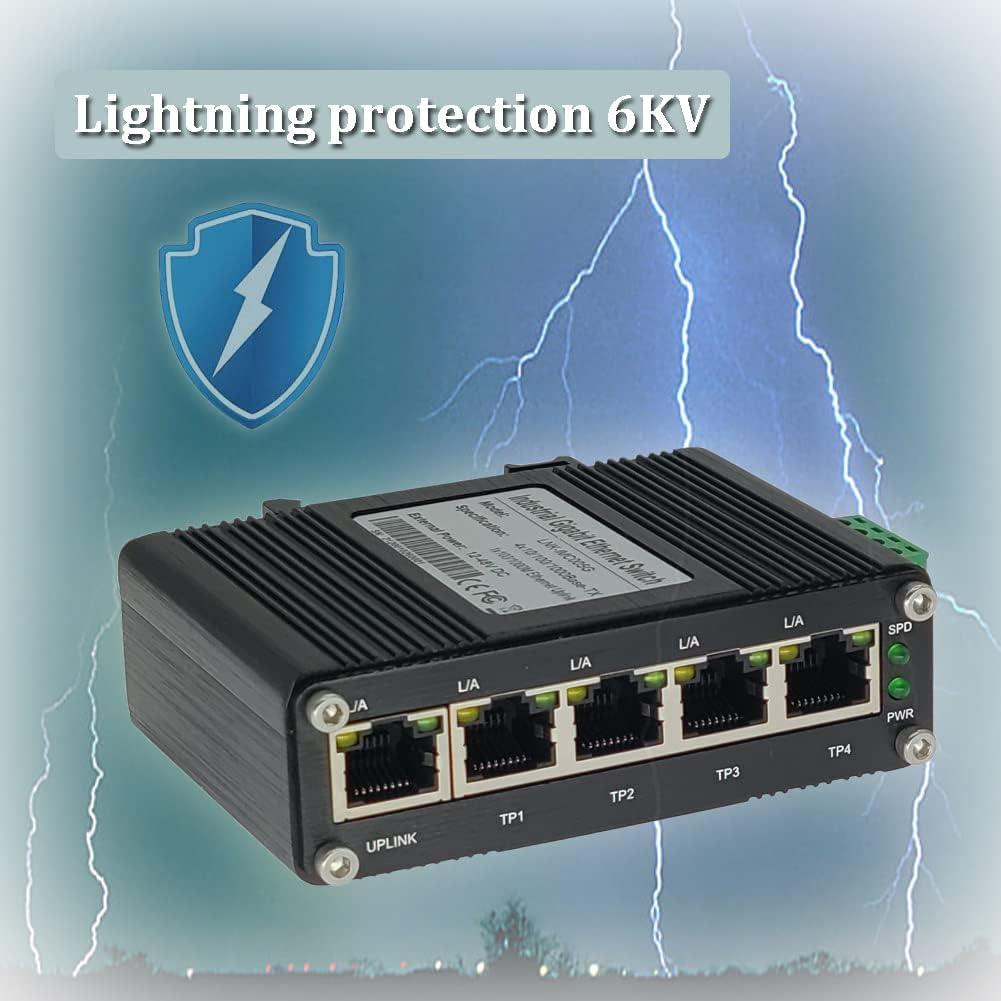 Switch Ethernet Industrial 5 Puertos Centopto Cent-S-005 10/100/1000Mbps