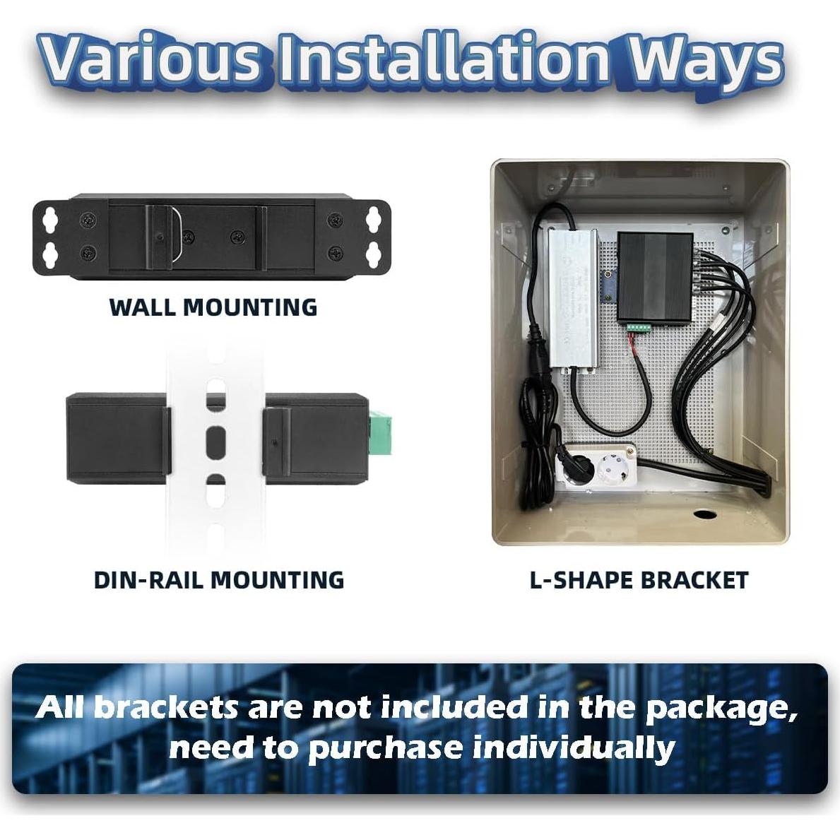 Switch Industrial Gigabit 5 Puertos MARCHII RJ45 10/100/1000Mbps