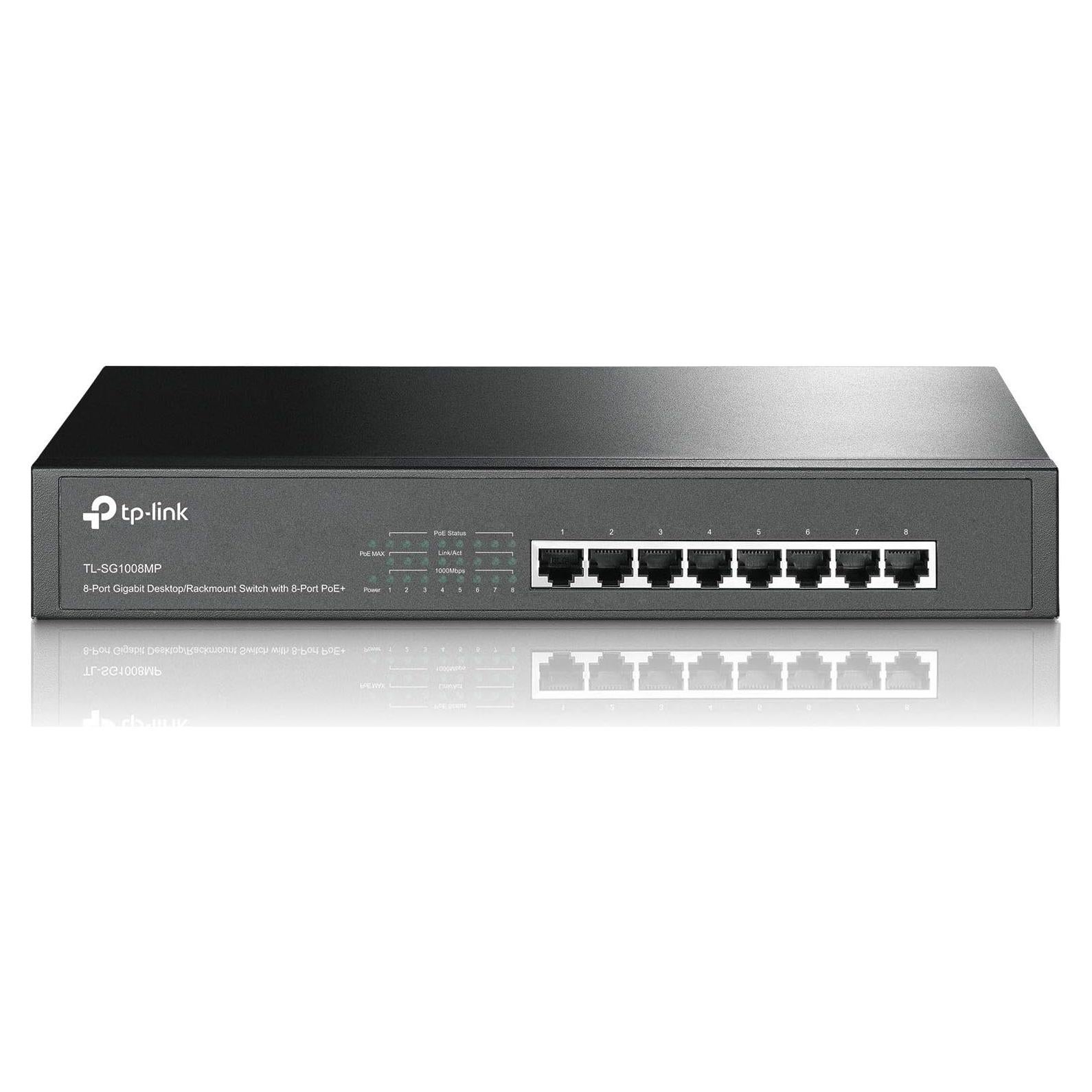 Switch TP-Link TL-SG1008MP 8 Puertos PoE+ 126W Gigabit