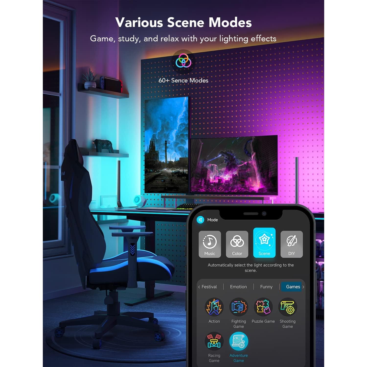 Barras de Luz Gaming Govee H6047 RGBIC con Controlador