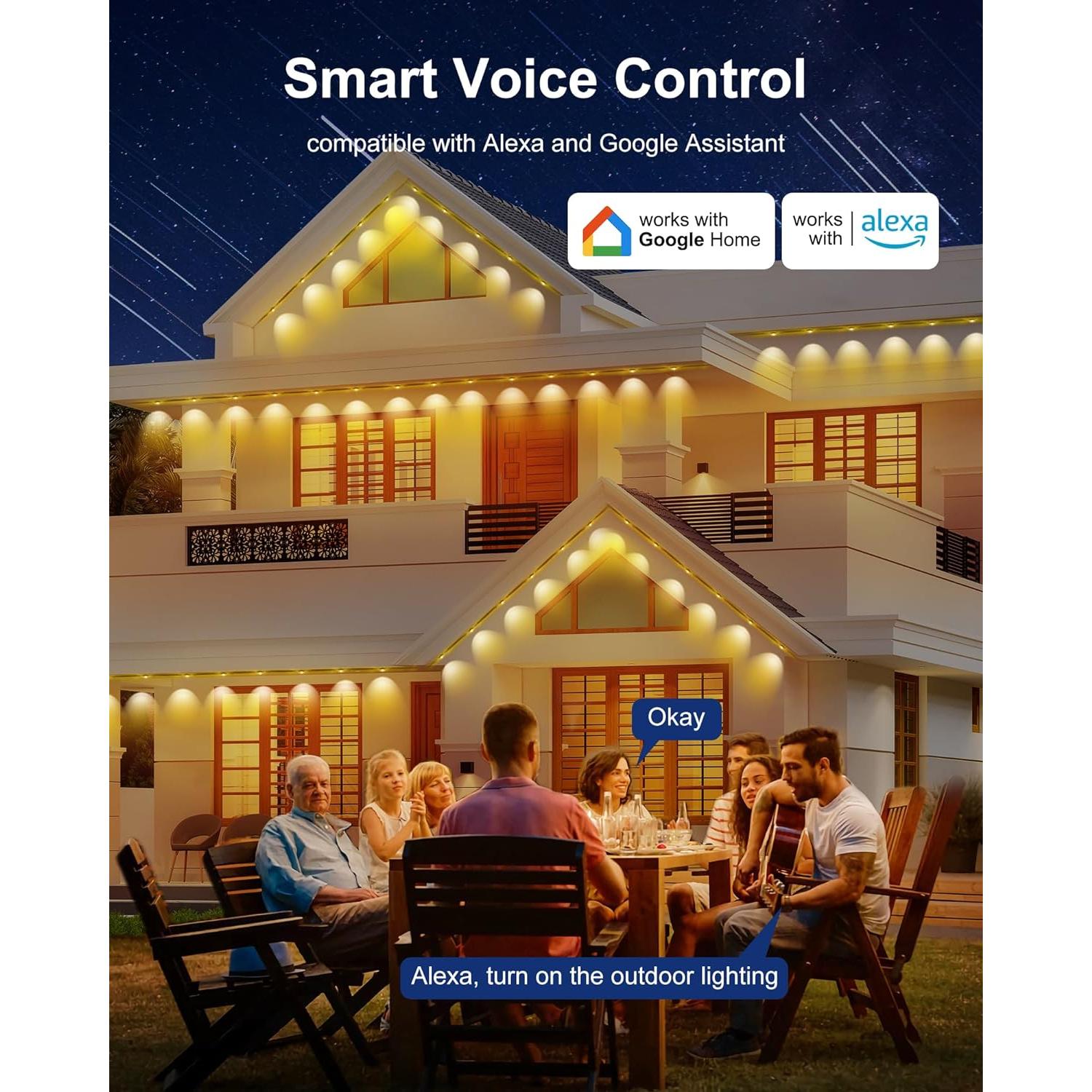 Luces RGB Nexillumi 30,48 m para Exteriores IP68