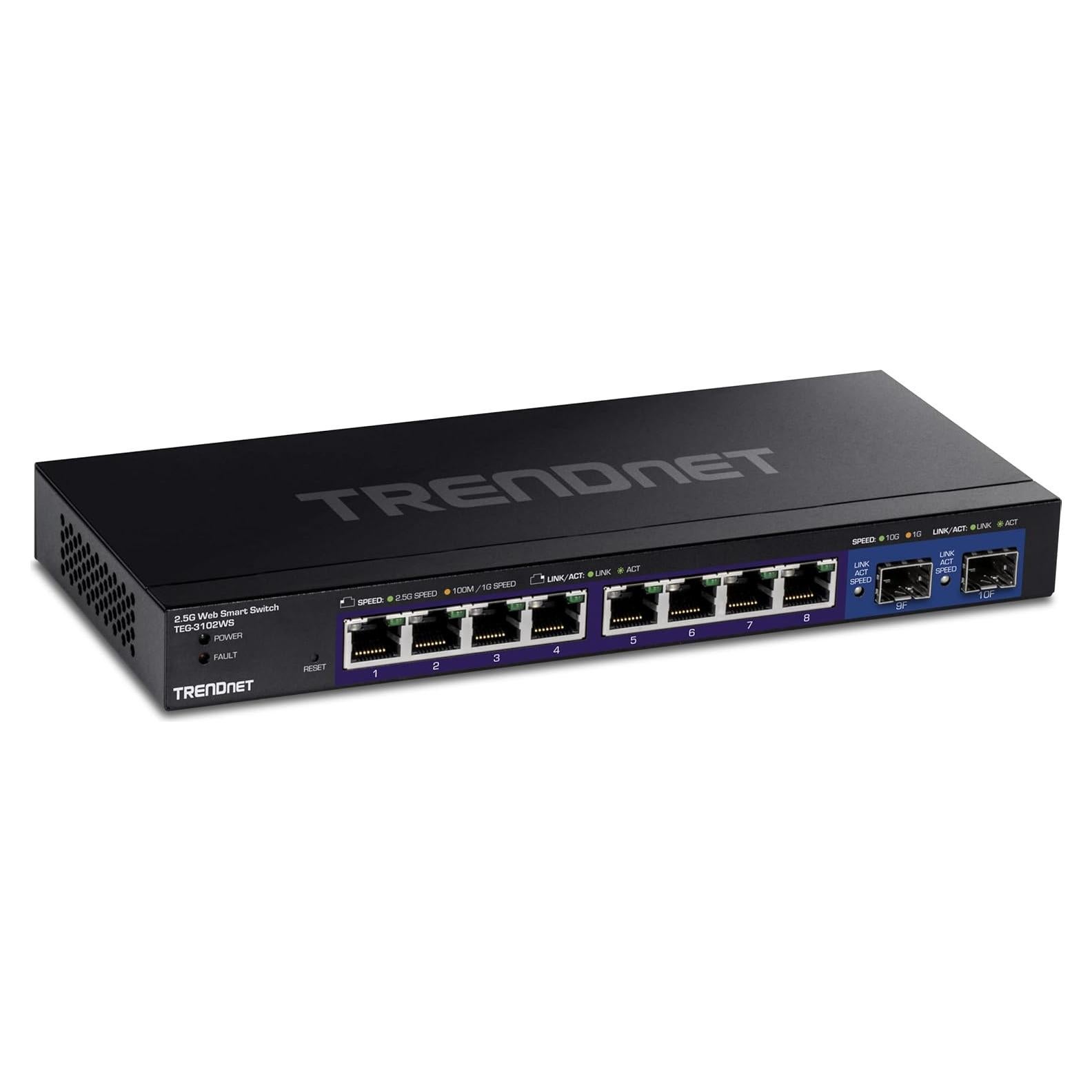 Switch Inteligente Web Multi-Gig TRENDnet TEG-3102WS 10 Puertos