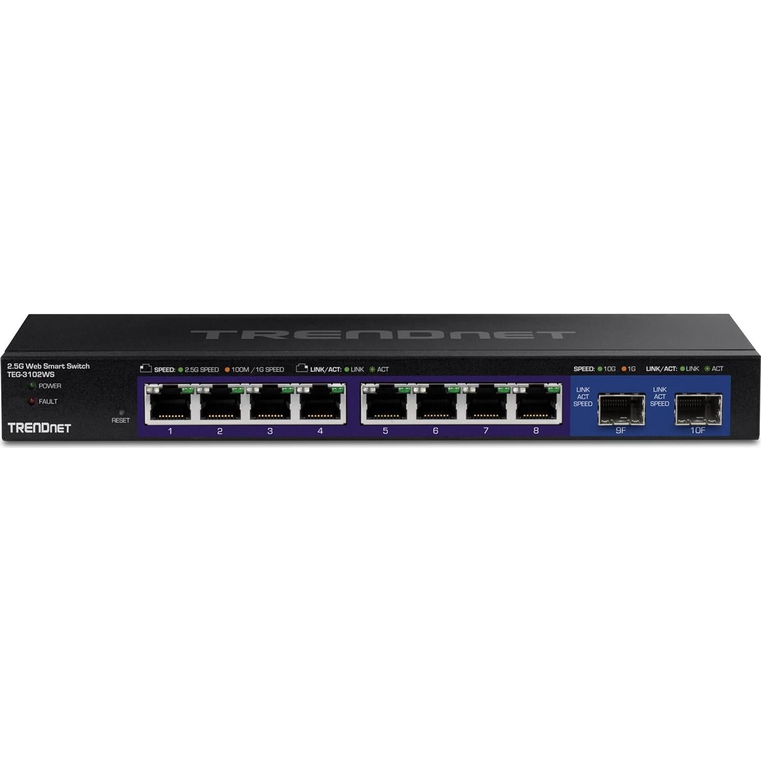 Switch Inteligente Web Multi-Gig TRENDnet TEG-3102WS 10 Puertos