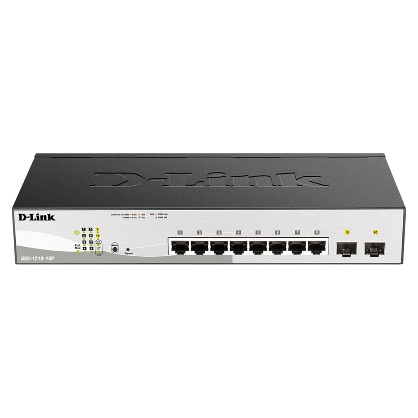Switch D-Link DGS-1210-10P PoE+ 10 Puertos Gigabit 65W