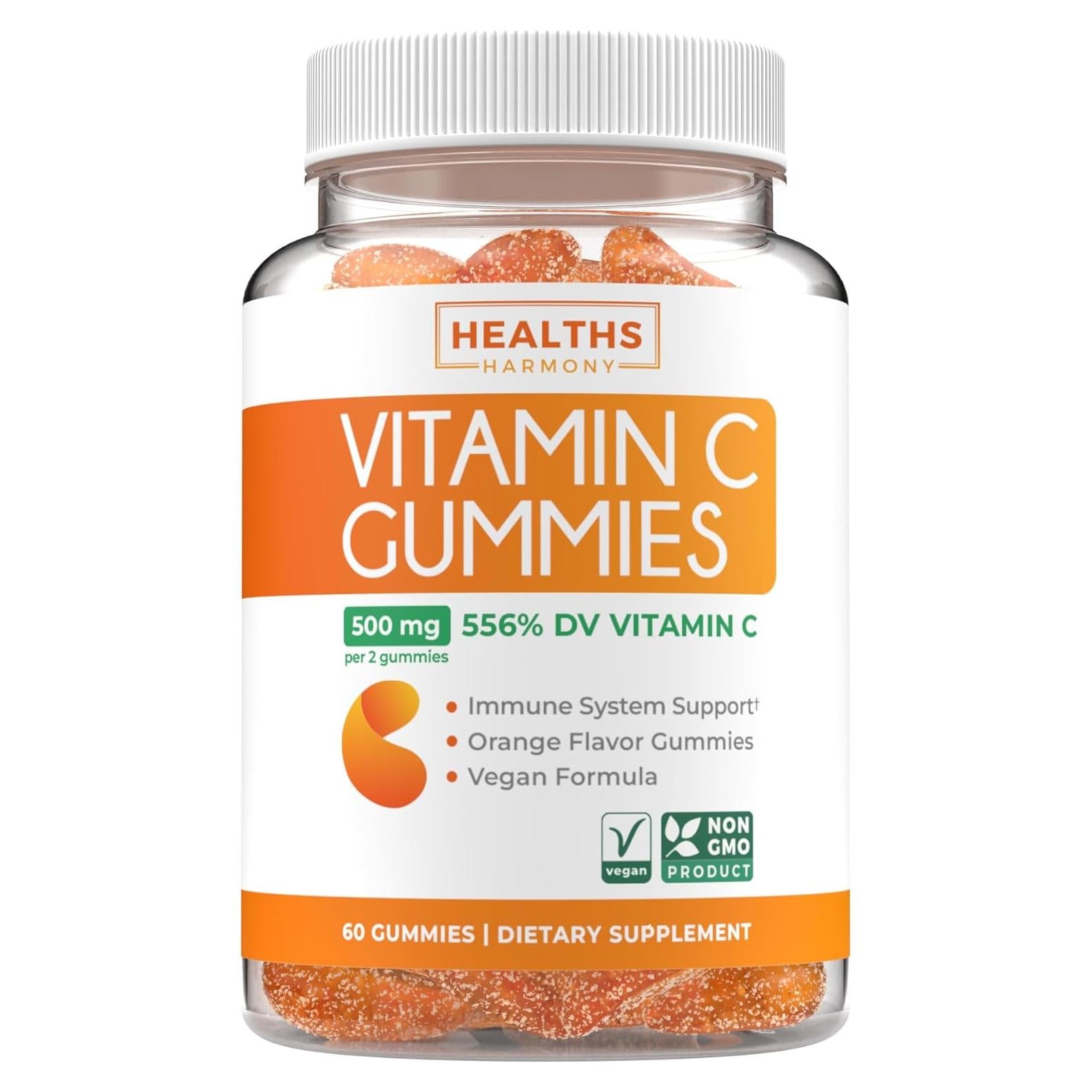 Gomitas de Vitamina C Veganas Healths Harmony 500mg 60 Unidades