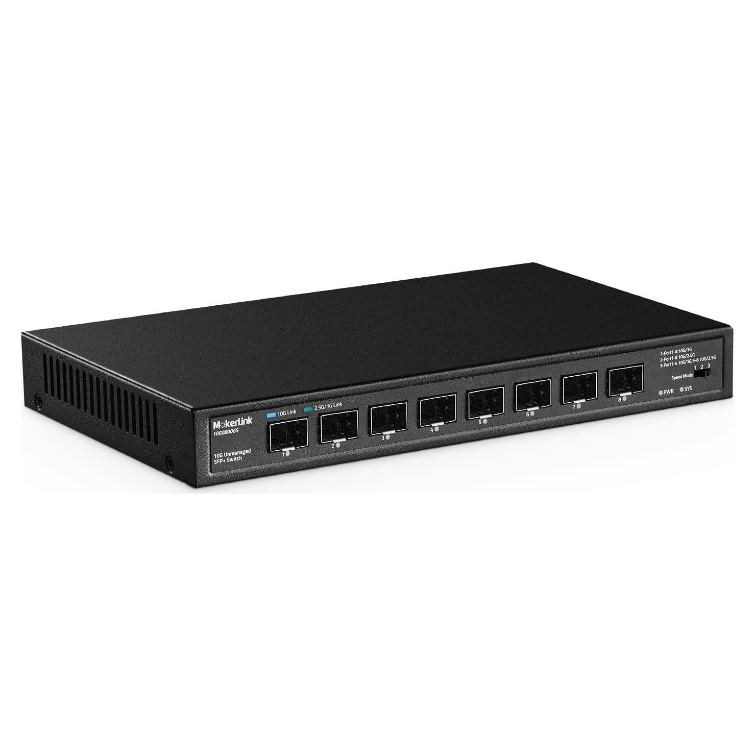 Switch MokerLink SFP+ 8 Puertos 10Gbps Plug and Play